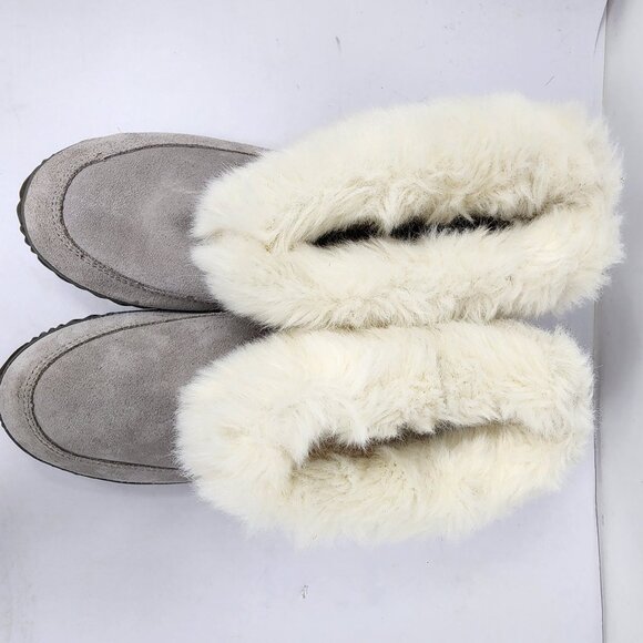 Sorel Womens size 11 Out N About Gray Suede Shearling Ankle Booties NEW - Picture 9 of 10